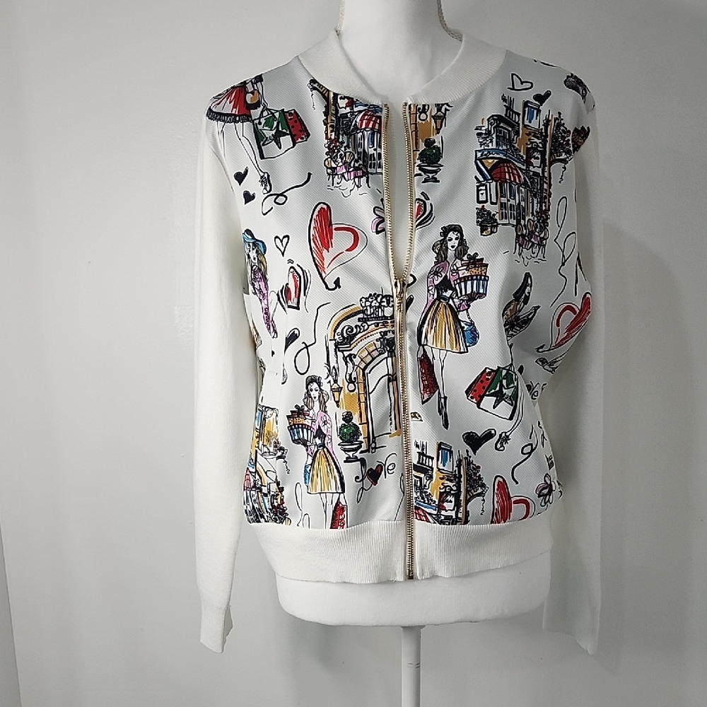 Sioni Women's Artistic Print Bomber Jacket